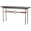 Hubbardton Forge 750120-07-20-LK-M1 Equus Wood Top Console Table in Dark Smoke