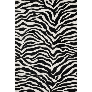 Loloi Cassidy Collection Rug, Ivory and Black, 5'x7'6"