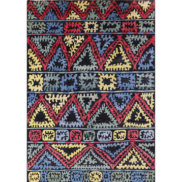 Ahgly Company Indoor Rectangle Mid-Century Modern Area Rugs, 6' x 9'