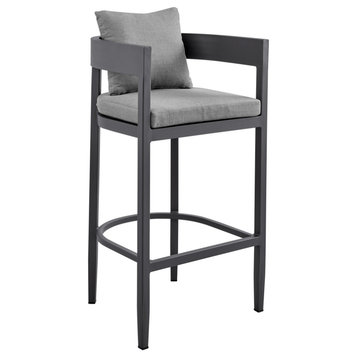 Argiope Outdoor Patio Counter or Bar Height Stool, Counter Height