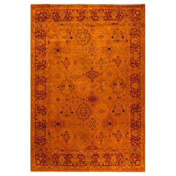 Fine Vibrance, One-of-a-Kind Hand-Knotted Area Rug Gold, 6'2"x8'10"