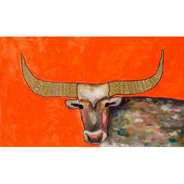 "Golden Bull" Canvas Wall Art by Eli Halpin, 40"x24"