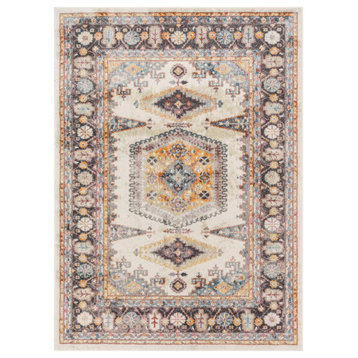 Well Woven Rodeo Roswell Bohemian Eclectic Aztec Beige Area Rug, 5'3"x7'3"