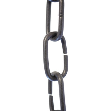 RCH Hardware Brass Standard Link Chandelier Chain, 3', Oil Bronzed Black, U40