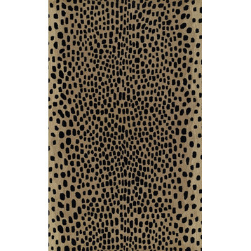 Erin Gates by Momeni Woodland Cheetah Beige Hand Tufted Wool Rug 8'9" X 11'9"