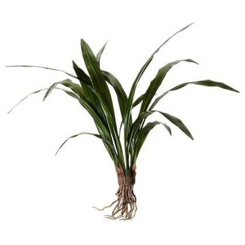 Silk Plants Direct Cymbidium Orchid Leaf Plant - Green - Pack of 6