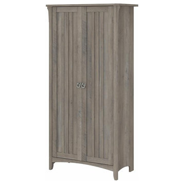 Salinas Bathroom Storage Cabinet with Doors in Driftwood Gray - Engineered Wood