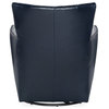 Hamptons Leather Swivel Club Chair in Deep Blue by Hooker Furniture