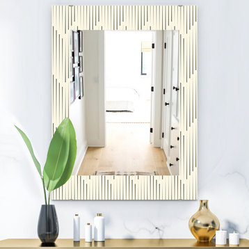 Designart Scandinavian 12 Midcentury Frameless Vanity Mirror, 24x32
