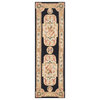 Safavieh DuraRug 3' X 5' Hand Hooked Rug in Navy and Ivory