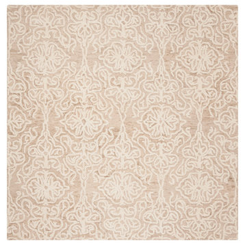 Safavieh Blossom Collection BLM112B Rug, Beige/Ivory, 10' x 10' Square