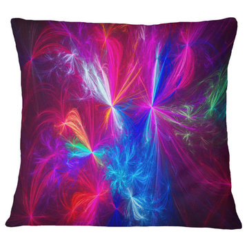 Christmas Fireworks Red Abstract Throw Pillow, 18"x18"