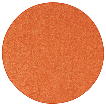 Bright House Solid Color Area Rugs Orange - 2' Round