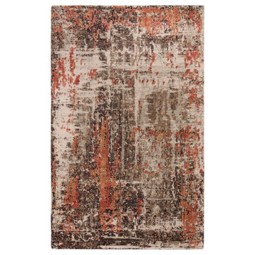 Alora Decor Alure 9' x 12' Abstract Brown/Beige/Apricot Hybrid Area Rug