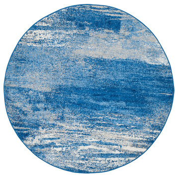 Safavieh Adirondack Collection ADR112 Rug, Silver/Blue, 4' Round