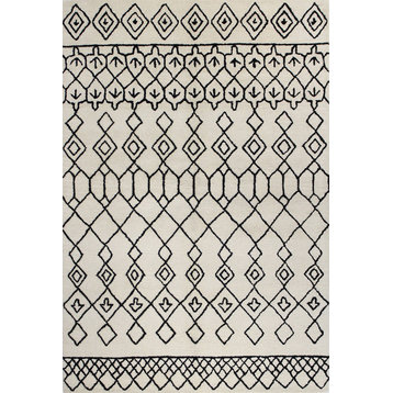 Bashian Avalon Area Rug, Ivory/Black, 3.6'x5.6'