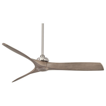 Minka Aire F853-BN/AMP Aviation, 60" Ceiling Fan, Brushed Nickel/Ash Maple