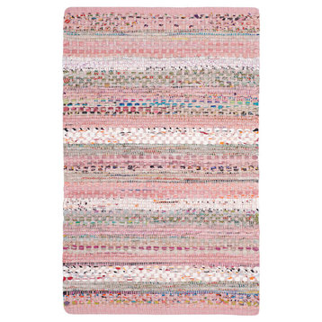 Safavieh Montauk Collection MTK975 Rug, Pink/Multi, 2'3" X 8'