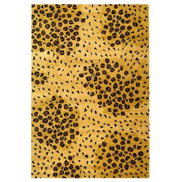 Safavieh Soho soh715a Animal Print Rug, Gold/Black, 3'6"x5'6"
