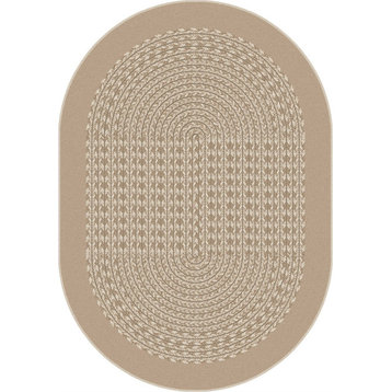Like Home 7'8" x 10'9" Oval area rug in color Beige