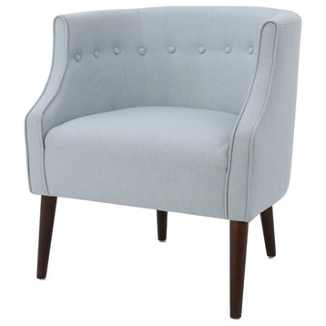 GDF Studio Davidson Tub Design Upholstered Accent Chair, Light Sky