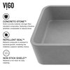 VIGO Concreto Stone Rectangular Bathroom Vessel Sink