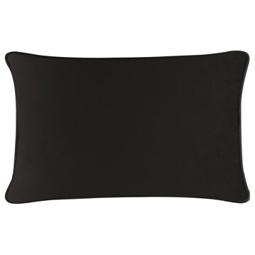 Sparkles Home Coordinating Pillow, Black Velvet, 14x20