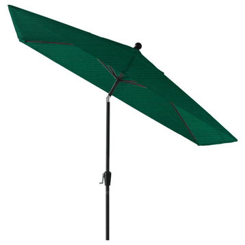 Pismo Dawn 9'x7' Rectangular Premium Push Tilt Market Umbrella, Black Frame, For