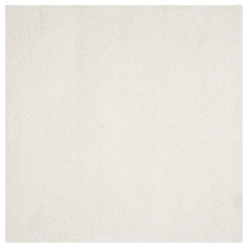Safavieh California Shag Collection SG151 Rug, White, 8'6" Square