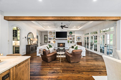 Large trendy living room photo in Atlanta