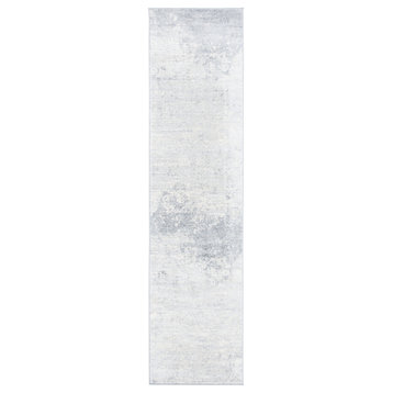 Safavieh Brentwood BNT822 Power Loomed Rug, Ivory/Gray, 2'x4'
