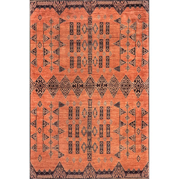 Nuloom Quincy Cotton-Blend Traditional Area Rug, Rust 4'x6'