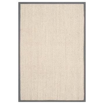 Safavieh Natural Fiber Collection NF443 Rug, Marble/Grey, 5' X 8'