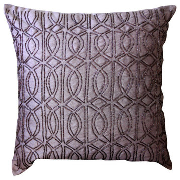 the Class Effect, Purple Art Silk 18"x18" Pillow Cover