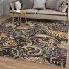 Giselle Transitional Floral Area Rug, Brown, 5'3'' X 7'3''