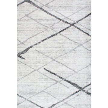 Nuloom Thigpen Striped Contemporary Area Rug, Grey 2'x3'