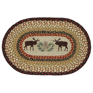 Pm Op 19 Moose/Pinecone Oval Placemat 13"X19"