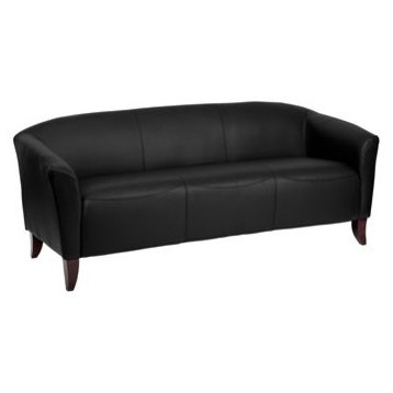 Black Bonded Leather Sofa 111-3-BK-GG