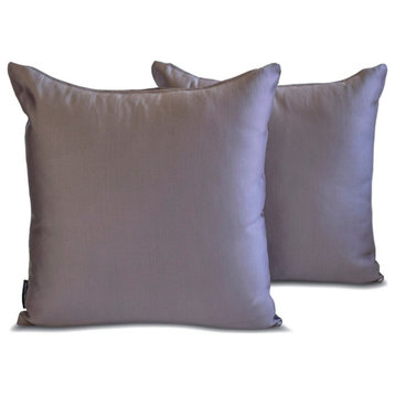 Ash Purple 12"x20" Lumbar Pillow Cover Set of 2 Solid - Ash Purple Slub Satin