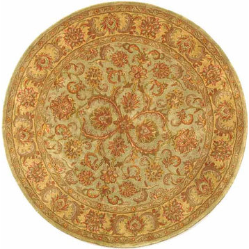 Safavieh Heritage Hg811A Green, Gold Area Rug, 3'6"x3'6"