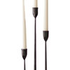 Tall Cast Iron 3-Piece Set Black Candlesticks Taper Candle Holder Elegant Slim