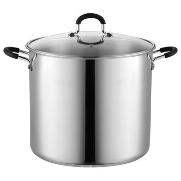 Cook N Home 02441 Stockpot Saucepot with Lid Induction Compatible, 12 quart