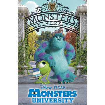 Monsters University Campus Poster, Premium Unframed
