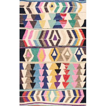 Nuloom Hand-Tufted Tikal Geometric Rug, Multicolor 6'x9'