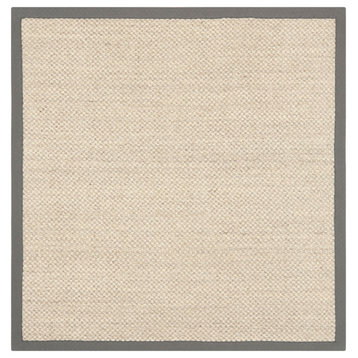 Safavieh Natural Fiber Collection NF443 Rug, Marble/Grey, 10' Square