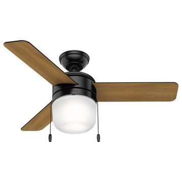 Hunter 42" Acumen Matte Black Ceiling Fan With LED Light Kit and Pull Chain