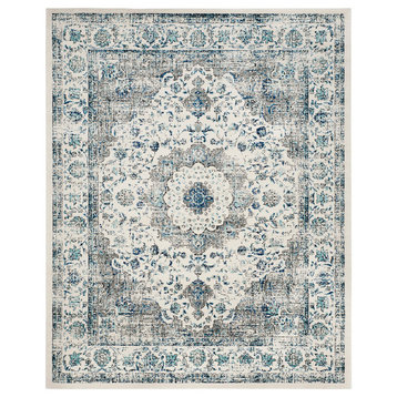 Safavieh Couture Evoke Collection EVK220 Rug, Ivory/Gray, 9'x12'