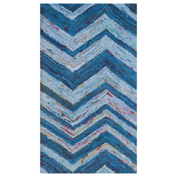 Safavieh Nantucket Collection NAN145 Rug, Blue/Multi, 2'3" X 4'