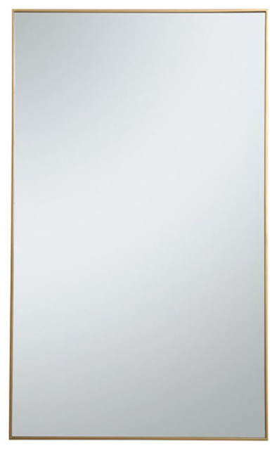 Elegant Lighting MR43660 Monet 60" x 36" Framed Bathroom Mirror - Brass