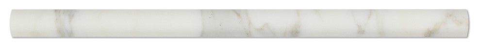 Calacatta Gold Italian Calcutta Marble Polished Bullnose Liner,  0.75"x12"